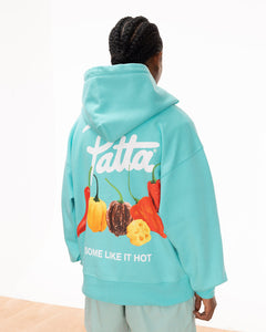 PATTA SOME LIKE IT HOT BOXY HOODED SWEATER BLUE RADIANCE