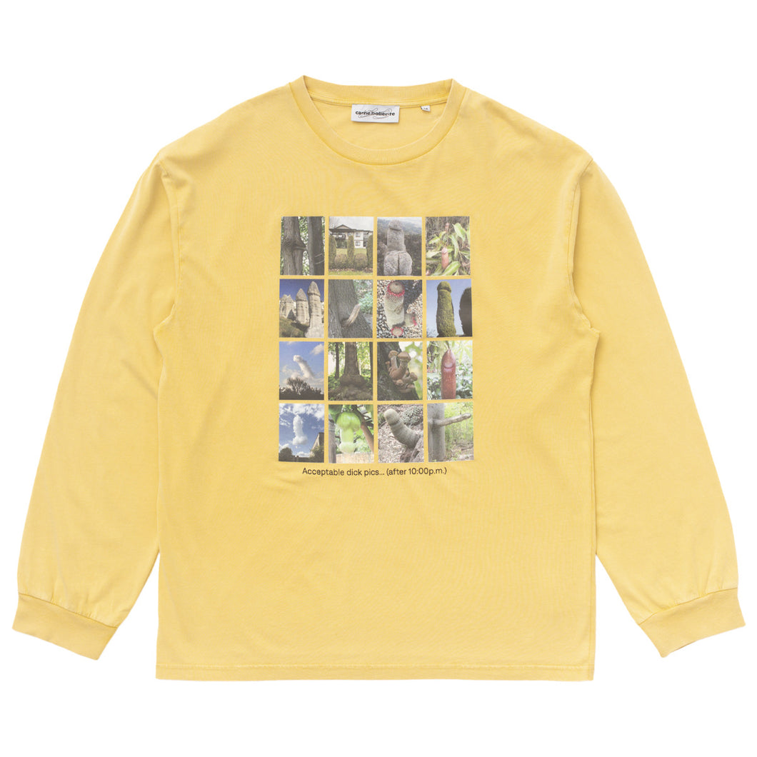 ACCEPTABLE DICK PICKS LS T-SHIRT YELLOW