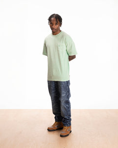 PATTA BASIC WASHED POCKET T-SHIRT SLIT GREEN