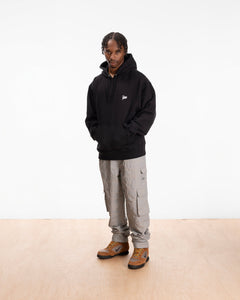 PATTA XEROX PEACE BOXY HOODED SWEATER BLACK