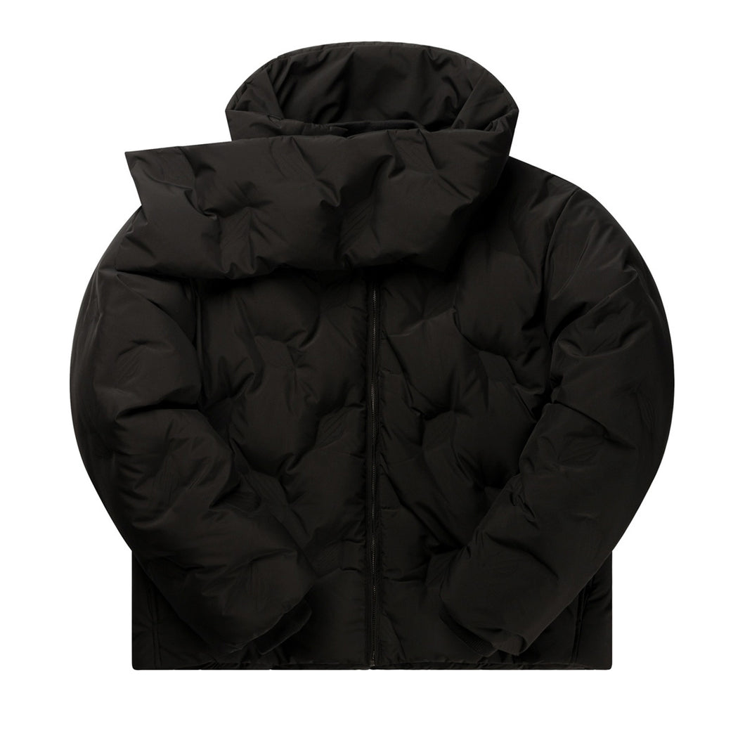 AYAN MONOGRAM PUFFER JACKET JET BLACK