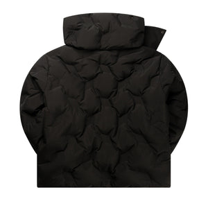 AYAN MONOGRAM PUFFER JACKET JET BLACK