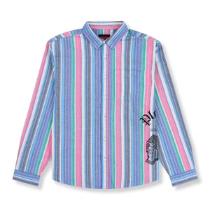 CHAPEL LONG SLEEVE BUTTON UP BLUE