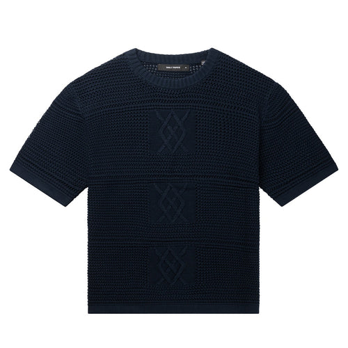 CROCHET T-SHIRT MARTIME BLUE