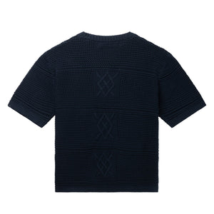 CROCHET T-SHIRT MARTIME BLUE