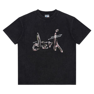 DEVOID GFX T-SHIRT WASHED BLACK