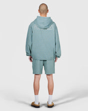 DIAMOND JACQUARD ZIP HOODIE LIGHT INDIGO