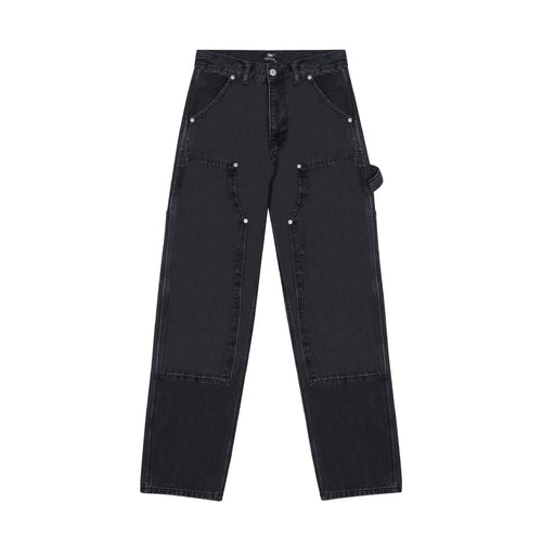 PATTA DOUBLE KNEE DENIM PANTS BLACK