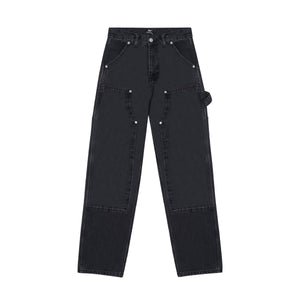 PATTA DOUBLE KNEE DENIM PANTS BLACK