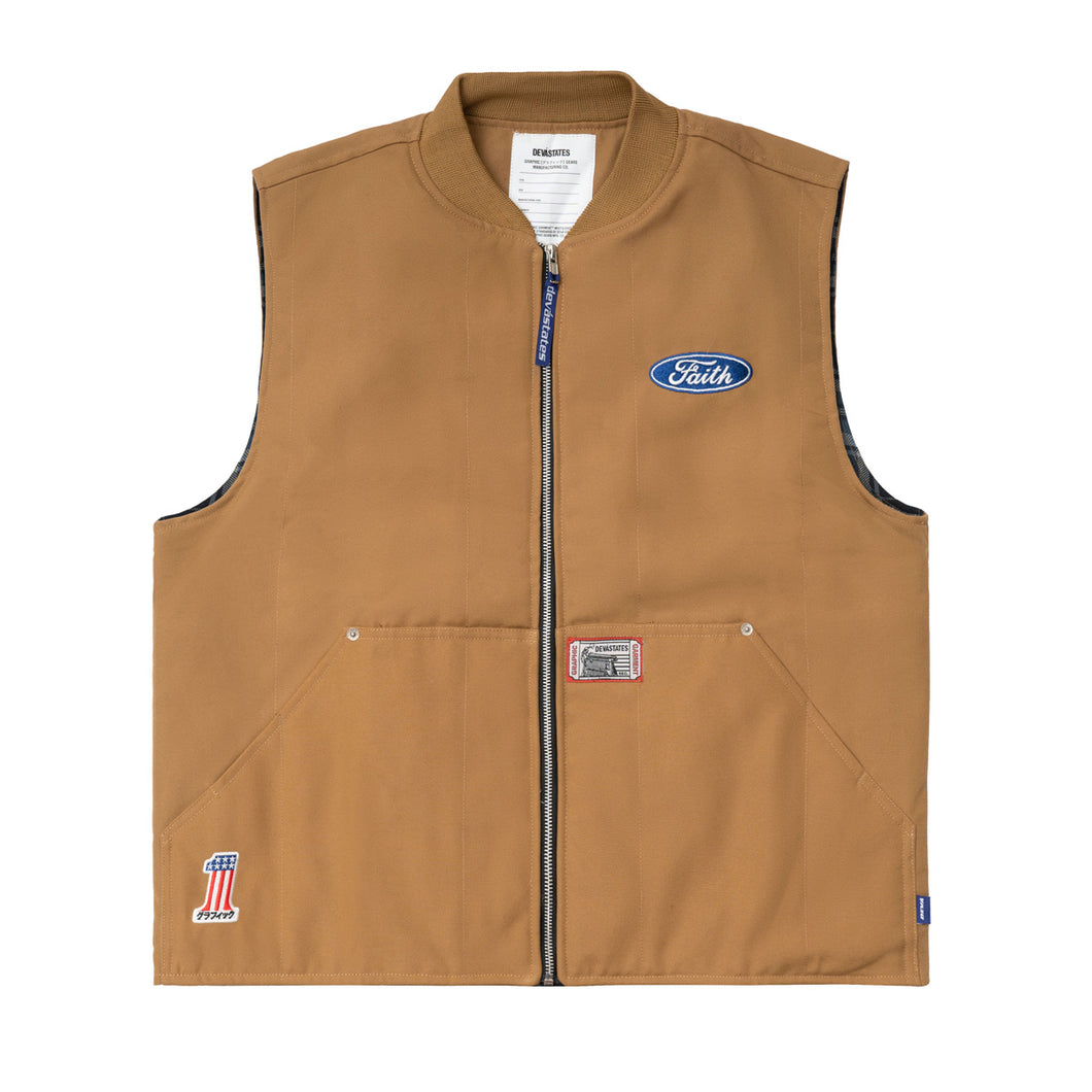 FAITH WORK VEST BROWN