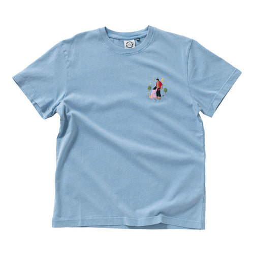 FIRST KISS T-SHIRT WASHED BLUE