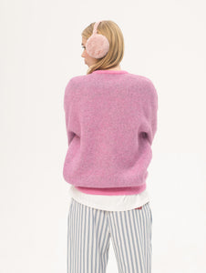 MON AMOUR TOUJOURS KNIT SWEATSHIRT PINK