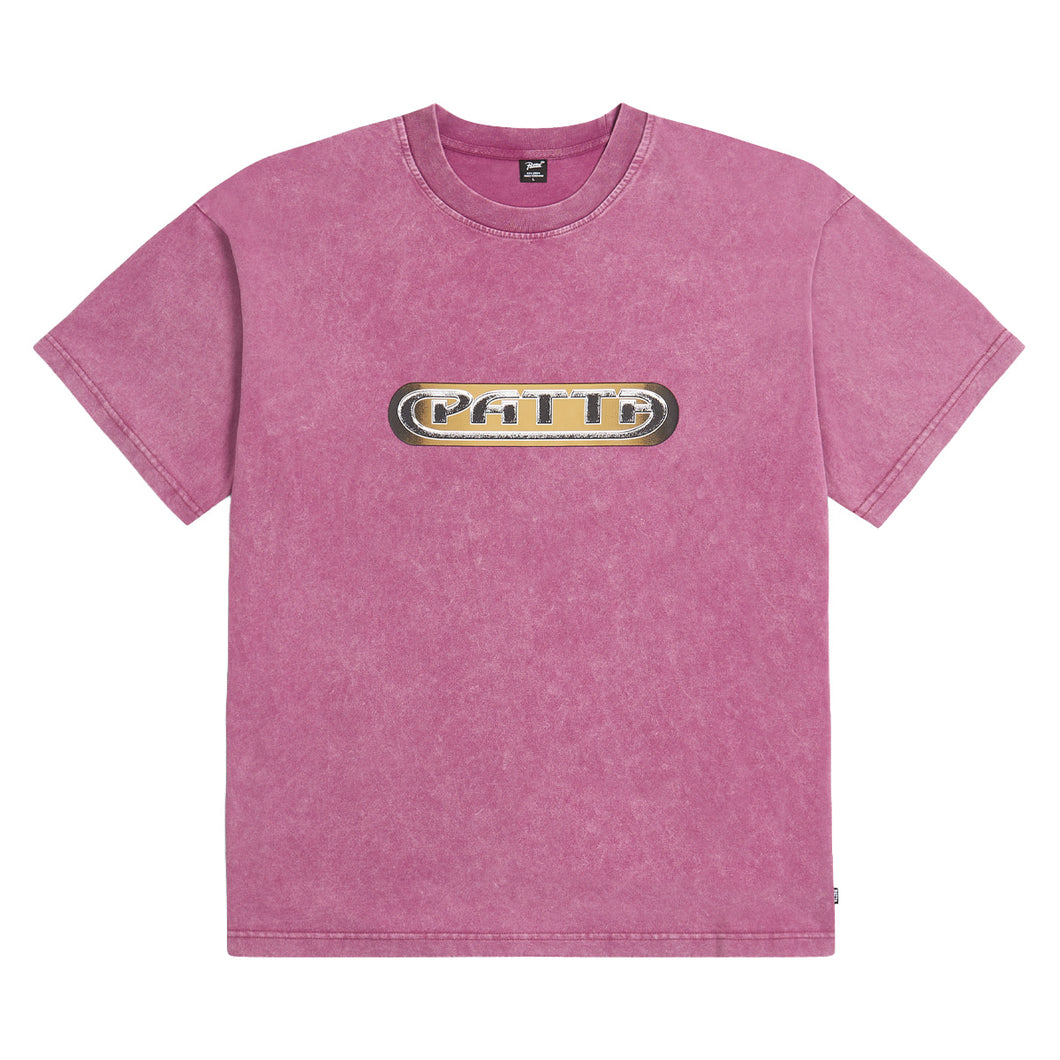 PATTA GILDED ACID WASHED T-SHIRT BOYSENBERRY