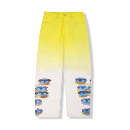 HUMAN EYES BAGGY PANTS YELLOW