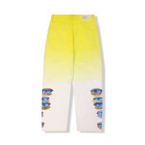 HUMAN EYES BAGGY PANTS YELLOW