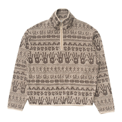 KNOTTY KNIT QUARTER ZIP ALLOVER