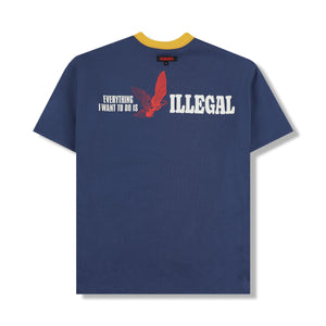 LEGAL REVERSIBLE HEAVYWEIGHT SHIRT YELLOW NAVY