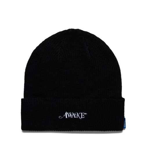 LOOSE GAUGE KNIT BEANIE BLACK