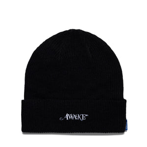 LOOSE GAUGE KNIT BEANIE BLACK