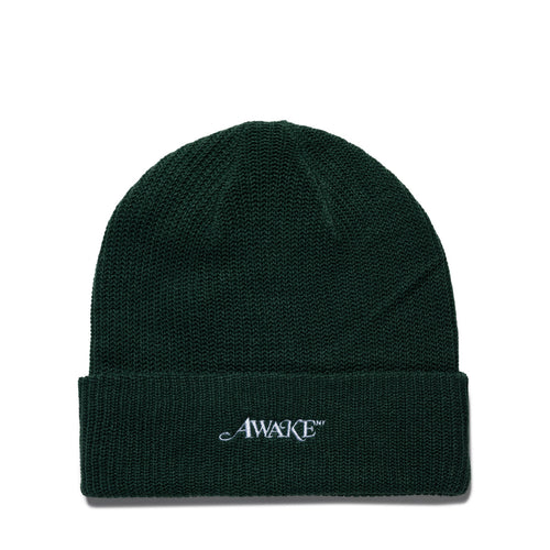 LOOSE GAUGE KNIT BEANIE GREEN