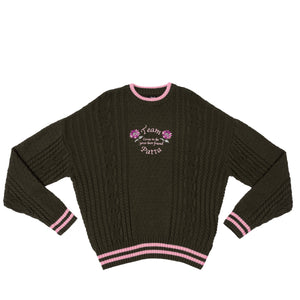 PATTA LOVES YOU CABLE KNITTED SWEATER BEETLE