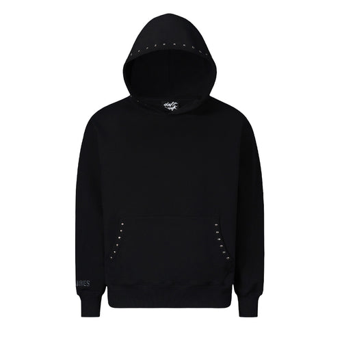 LUCKY STUDDED HOODIE BLACK