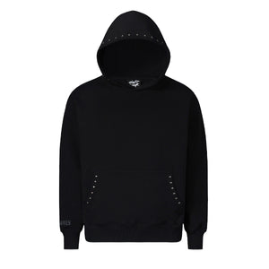LUCKY STUDDED HOODIE BLACK