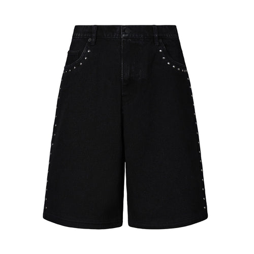 LUCKY STUDDED JORTS BLACK
