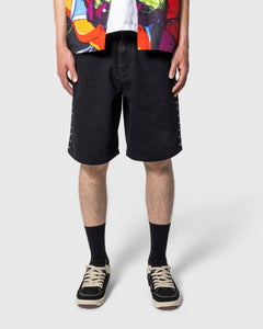 LUCKY STUDDED JORTS BLACK