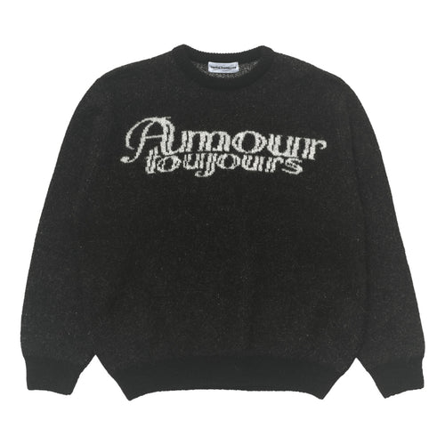 MON AMOUR TOUJOURS KNIT SWEATSHIRT BLACK