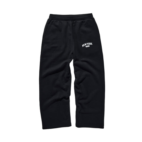 NEW YORK ARCH OPEN HEM SWEATPANTS BLACK