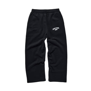 NEW YORK ARCH OPEN HEM SWEATPANTS BLACK