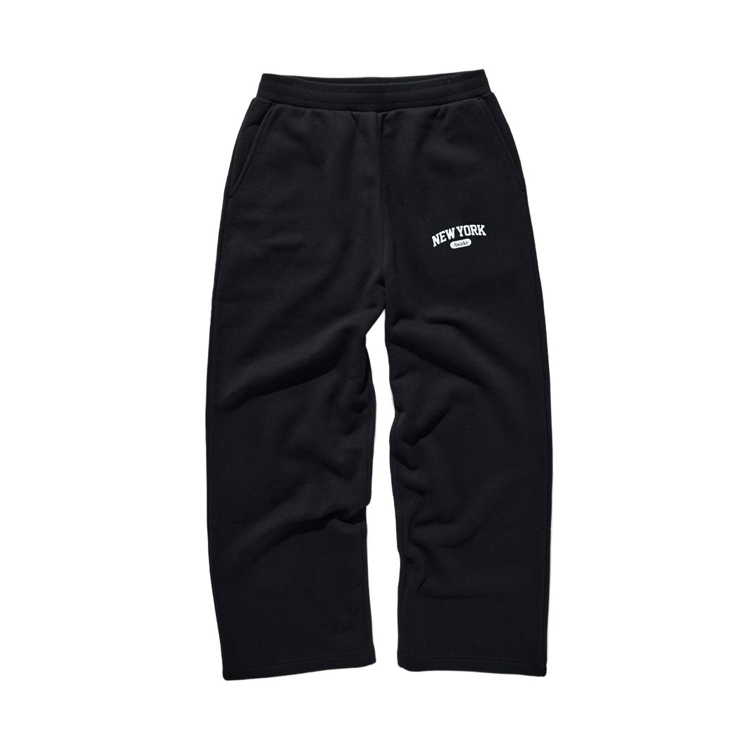 NEW YORK ARCH OPEN HEM SWEATPANTS BLACK