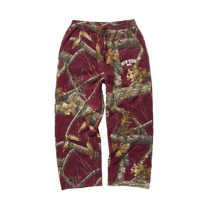 NEW YORK ARCH OPEN HEM SWEATPANTS MERLOT
