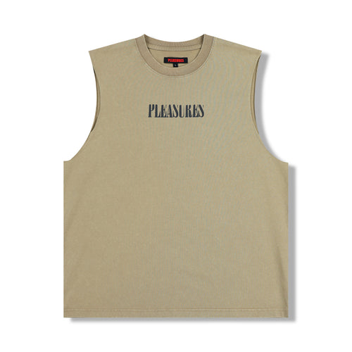 ONYX SLEEVELESS SHIRT TAN