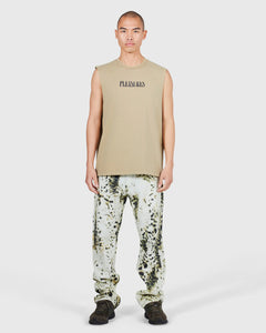 ONYX SLEEVELESS SHIRT TAN