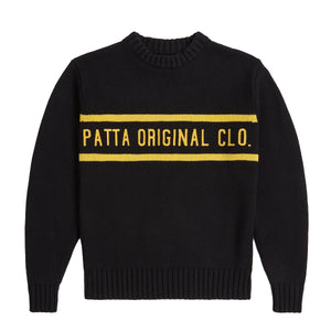 PATTA ORIGINAL CLOTHING KNITTED JUMPER BLACK