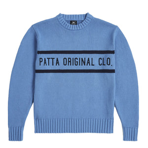 PATTA ORIGINAL CLOTHING KNITTED JUMPER BLUE