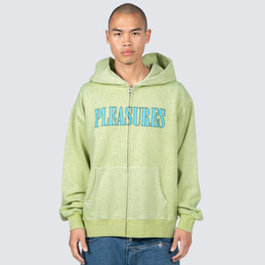 ONYX ZIP UP HOODIE FADED LIME