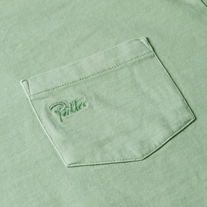 PATTA BASIC WASHED POCKET T-SHIRT SLIT GREEN