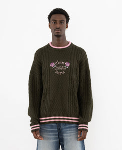 PATTA LOVES YOU CABLE KNITTED SWEATER BEETLE