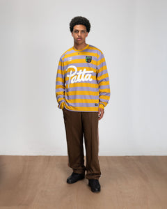 PATTA STRIPED LS FOOTBALL JERSEY CHALK VIOLET