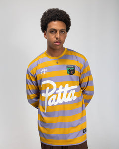 PATTA STRIPED LS FOOTBALL JERSEY CHALK VIOLET