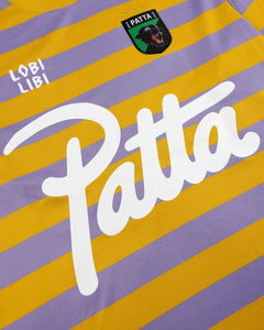 PATTA STRIPED LS FOOTBALL JERSEY CHALK VIOLET