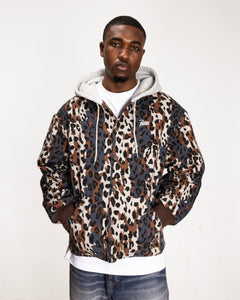 PATTA CITY LEOPARD REVERSIBLE BOMBER JACKET MULTI