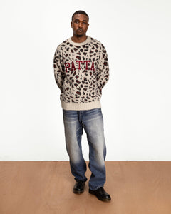 PATTA LEOPARD BRUSHED KNITTED SWEATER MULTI