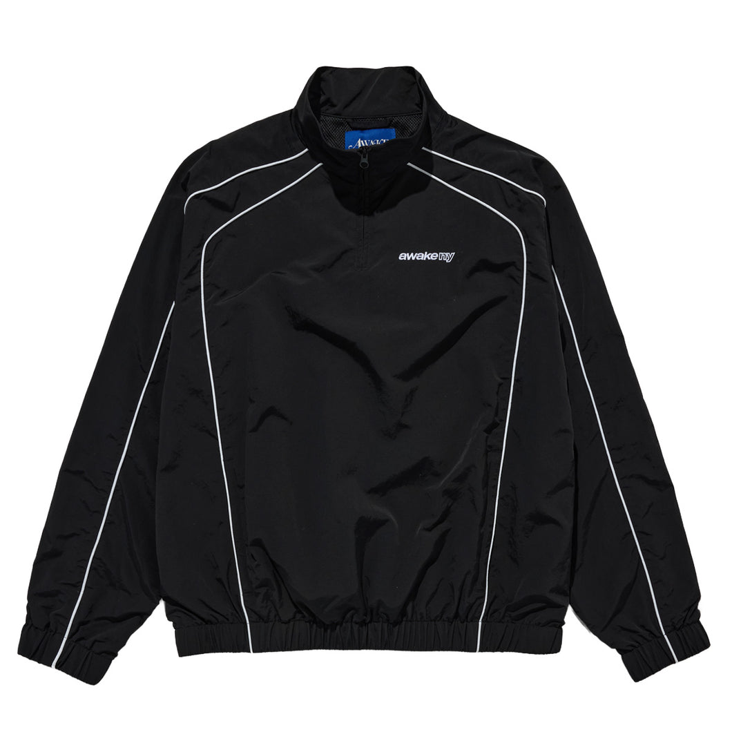 QUARTER ZIP TRACK JACKET BLACK