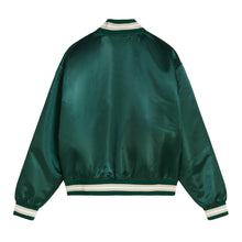 PATTA SCRIPT LOGO SATIN VARSITY JACKET BISTRO GREEN