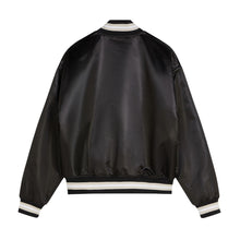 PATTA SCRIPT LOGO SATIN VARSITY JACKET BLACK