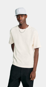 KNIT SS T-SHIRT PRISTINE WHITE